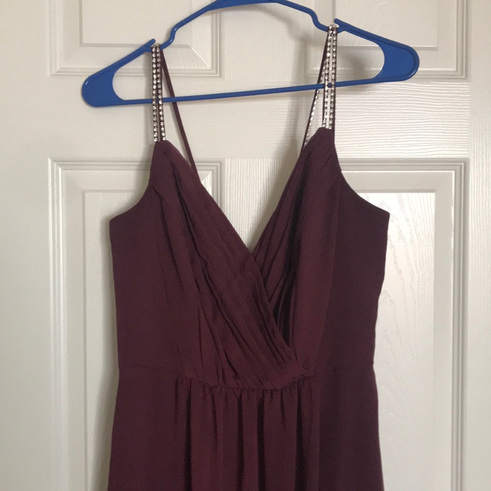 Bridesmaid Dress with Beaded Straps - F19281